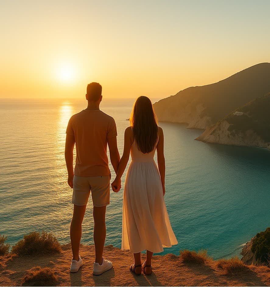 Szczęśliwa para na wakacjach